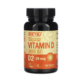 Deva, Vegan Vitamin D2, 20 mcg (800 IU), 90 Tablets