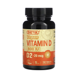 Deva, Vegan Vitamin D2, 20 mcg (800 IU), 90 Tablets