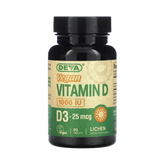 Deva, Vegan Vitamin D3, 25 Mcg, 90 Tablets