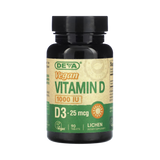 Deva, Vegan Vitamin D3, 25 Mcg, 90 Tablets