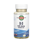 KAL, D-3, 125 mcg (5,000 IU), 90 Softgels