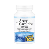 Natural Factors, Acetyl-L-Carnitine, 500 Mg, 60 Vegetarian Capsules