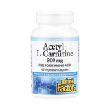 Natural Factors, Acetyl-L-Carnitine, 500 Mg, 60 Vegetarian Capsules