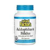 Natural Factors, Acidophilus & Bifidus, 5 Billion, 90 Capsules
