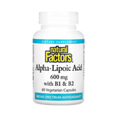 Natural Factors, Alpha-Lipoic Acid with B1 & B2, 600 Mg, 60 Vegetarian Capsules