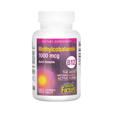 Natural Factors, B12, Methylcobalamin, 1,000 mcg, 180 Chewable Tablets