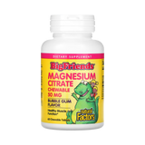 Natural Factors, Big Friends, Magnesium Citrate, Bubble Gum, 50 Mg, 60 Chewable Tablets