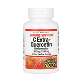Natural Factors, C Extra + Quercetin, 500 mg/ 250 mg, 60 Easy Swallow Capsules