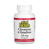 Natural Factors, Chromium & Vanadium, 125 Mcg, 90 Capsules