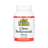 Natural Factors, Citrus Bioflavonoids Plus Hesperidin, 650 Mg, 90 Capsules