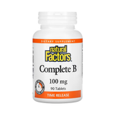 Natural Factors, Complete B, 100 Mg, 90 Tablets