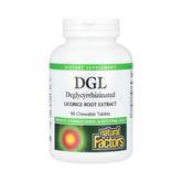 Natural Factors, DGL, Deglycyrrhizinated Licorice Root Extract, 90 Chewable Tablets