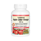 Natural Factors, Fermented Apple Cider Vinegar, 500 Mg, 180 Easy to Swallow Capsules