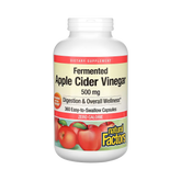 Natural Factors, Fermented Apple Cider Vinegar, 500 Mg, 360 Easy-to -Swallow Capsules