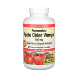 Natural Factors, Fermented Apple Cider Vinegar, 500 Mg, 360 Easy-to -Swallow Capsules