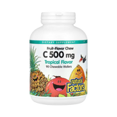 Natural Factors, Fruit-Flavor Chew Vitamin C, Tropical, 500 mg, 90 Chewable Wafers