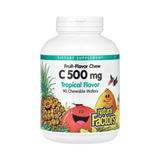 Natural Factors, Fruit-Flavor Chew Vitamin C, Tropical, 500 mg, 90 Chewable Wafers