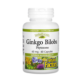 Natural Factors, Ginkgo Biloba, Phytosome, 60 Mg, 60 Capsules