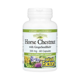 Natural Factors, HerbalFactors, Horse Chestnut with GrapeSeedRich, 350 Mg, 60 Capsules