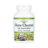 Natural Factors, HerbalFactors, Horse Chestnut with GrapeSeedRich, 350 Mg, 60 Capsules