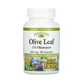 Natural Factors, HerbalFactors, Olive Leaf, 500 Mg, 90 Capsules