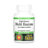 Natural Factors, High Potency Multi Enzyme, 60 Vegetarian Capsules