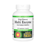 Natural Factors, High Potency, Multi Enzyme, 120 Vegetarian Capsules