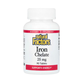 Natural Factors, Iron Chelate, 25 Mg, 90 Tablets