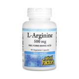 Natural Factors, L-Arginine, 500 Mg, 90 Vegetarian Capsules