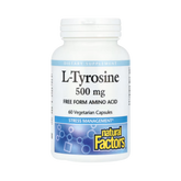 Natural Factors, L-Tyrosine, 1,000 Mg, 60 Vegetarian Capsules