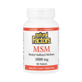 Natural Factors, MSM, 1,000 Mg, 90 Tablets