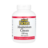 Natural Factors, Magnesium Citrate, 150 Mg, 180 Capsules