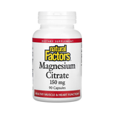 Natural Factors, Magnesium Citrate, 150 Mg, 90 Capsules