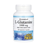 Natural Factors, Micronized L-Glutamine, 1,000 Mg, 90 Vegetarian Capsules