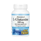 Natural Factors, Micronized L-Glutamine, 500 Mg, 90 Vegetarian Capsules