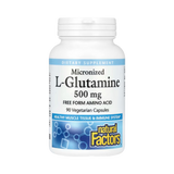 Natural Factors, Micronized L-Glutamine, 500 Mg, 90 Vegetarian Capsules