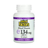 Natural Factors, Mixed Vitamin E, 134 mg (200 IU), 90 Softgels