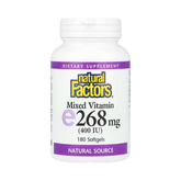 Natural Factors, Mixed Vitamin E, 268 mg (400 IU), 180 Softgels