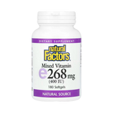 Natural Factors, Mixed Vitamin E, 268 mg (400 IU), 180 Softgels