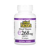 Natural Factors, Mixed Vitamin E, 268 mg (400 IU), 90 Softgels