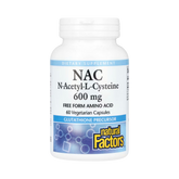 Natural Factors, NAC, N-Acetyl-L-Cysteine, 600 Mg, 60 Vegetarian Capsules