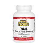 Natural Factors, NEM, Knee & Joint Formula with Glucosamine, 60 Tablets