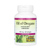 Natural Factors, Oil Of Oregano, 180 Mg, 60 Softgels