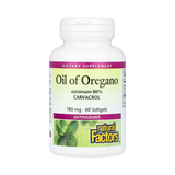Natural Factors, Oil Of Oregano, 180 Mg, 60 Softgels