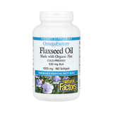 Natural Factors, OmegaFactors, Flaxseed Oil, 1,000 Mg, 180 Softgels