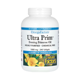 Natural Factors, OmegaFactors, Ultra Prim, Evening Primrose Oil, 1,000 Mg, 240 Softgels