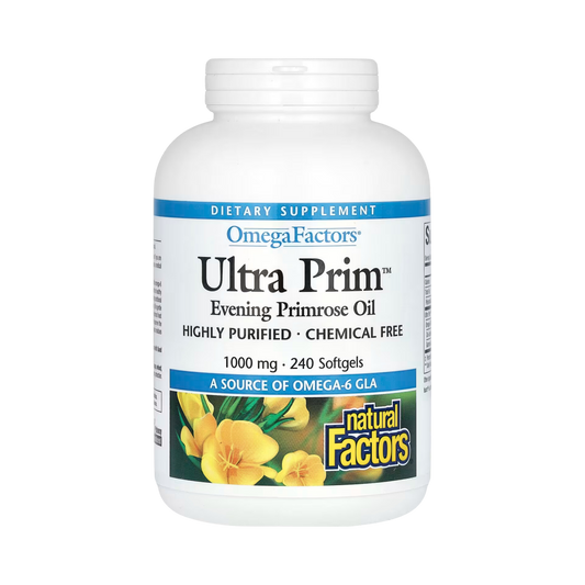Natural Factors, OmegaFactors, Ultra Prim, Evening Primrose Oil, 1,000 Mg, 240 Softgels