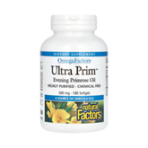 Natural Factors, OmegaFactors, Ultra Prim, Evening Primrose Oil, 500 Mg, 180 Softgels