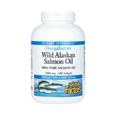 Natural Factors, OmegaFactors, Wild Alaskan Salmon Oil, 1,000 Mg, 180 Softgels