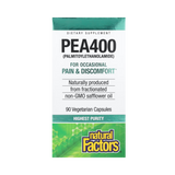 Natural Factors, PEA400, (Palmitoylethanolamide), 90 Vegetarian Capsules